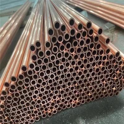 Tubo de cobre de cor vermelha laranja Cu Dúctil C12200 2m de comprimento