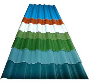 0.45mm 0,6Mm espessura de zinco revestido pré-pintado chapa de telhado de aço chapa de telhado de metal ondulado
